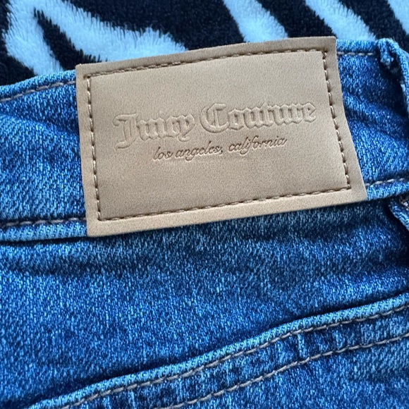 NWT Juicy Couture Women's Denim Mini Skirt With Rhinestone Cherry Pockets - Picture 7 of 7